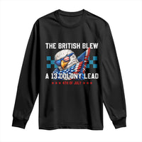 The British Blew A 13 Colony Lead Dabbing Eagle Long Sleeve Shirt Funny Patriotic 4th of July History Humor Graphic