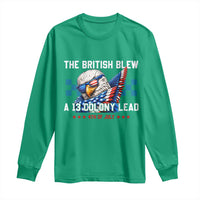 The British Blew A 13 Colony Lead Dabbing Eagle Long Sleeve Shirt Funny Patriotic 4th of July History Humor Graphic