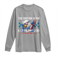 The British Blew A 13 Colony Lead Dabbing Eagle Long Sleeve Shirt Funny Patriotic 4th of July History Humor Graphic