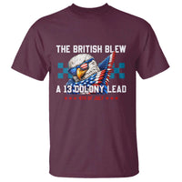 The British Blew A 13 Colony Lead Dabbing Eagle T Shirt Funny Patriotic 4th of July History Humor Graphic