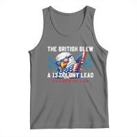 The British Blew A 13 Colony Lead Dabbing Eagle Tank Top Funny Patriotic 4th of July History Humor Graphic