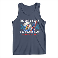 The British Blew A 13 Colony Lead Dabbing Eagle Tank Top Funny Patriotic 4th of July History Humor Graphic