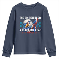The British Blew A 13 Colony Lead Dabbing Eagle Youth Sweatshirt Funny Patriotic 4th of July History Humor Graphic
