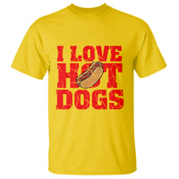 Hot Dog T Shirt I Love Hot Dogs Funny Glizzy Globber - Wonder Print Shop