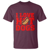 Hot Dog T Shirt I Love Hot Dogs Funny Glizzy Globber - Wonder Print Shop