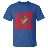 Hot Dog T Shirt I Love Hot Dogs Funny Glizzy Globber - Wonder Print Shop