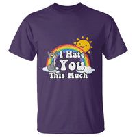 Sarcastic Cat T Shirt I Hate You This Much Rainbow Funny Quotes - Wonder Print Shop
