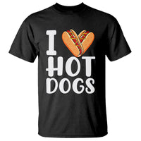 Hot Dog T Shirt I Heart Hot Dogs Frankfurter Wiener Frank Sausage Bun Hotdog - Wonder Print Shop
