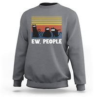 Sarcastic Cat Sweatshirt Ew People Hater - Wonder Print Shop