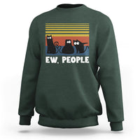 Sarcastic Cat Sweatshirt Ew People Hater - Wonder Print Shop