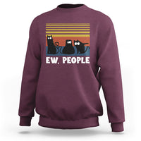 Sarcastic Cat Sweatshirt Ew People Hater - Wonder Print Shop