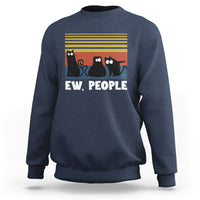 Sarcastic Cat Sweatshirt Ew People Hater - Wonder Print Shop