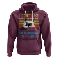Sarcastic Cat Hoodie I Don't Like Morning People Or Mornings Or People - Wonder Print Shop