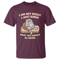 Sarcastic Cat T Shirt I Am Not Bossy I Just Know What You Should Be Doing - Wonder Print Shop