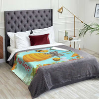 Bee Happy Honeycomb Gingham Bow Floral Spring Summer Throw Blanket