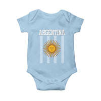 Argentina Sun of May Flag Retro Graphic Baby Onesie Patriotic Argentine Heritage Pride Souvenir