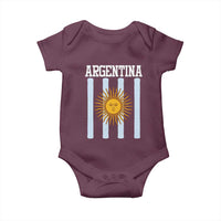 Argentina Sun of May Flag Retro Graphic Baby Onesie Patriotic Argentine Heritage Pride Souvenir