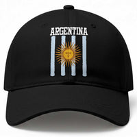 Argentina Sun of May Flag Retro Graphic Baseball Cap Patriotic Argentine Heritage Pride Souvenir