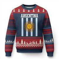 Argentina Sun of May Flag Retro Graphic Ugly Christmas Sweater Patriotic Argentine Heritage Pride Souvenir