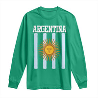 Argentina Sun of May Flag Retro Graphic Long Sleeve Shirt Patriotic Argentine Heritage Pride Souvenir