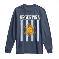 Argentina Sun of May Flag Retro Graphic Long Sleeve Shirt Patriotic Argentine Heritage Pride Souvenir