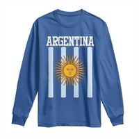 Argentina Sun of May Flag Retro Graphic Long Sleeve Shirt Patriotic Argentine Heritage Pride Souvenir