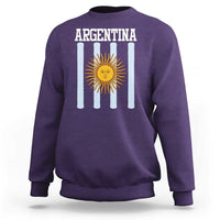 Argentina Sun of May Flag Retro Graphic Sweatshirt Patriotic Argentine Heritage Pride Souvenir