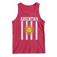 Argentina Sun of May Flag Retro Graphic Tank Top Patriotic Argentine Heritage Pride Souvenir