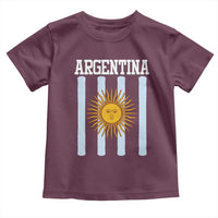 Argentina Sun of May Flag Retro Graphic Toddler T Shirt Patriotic Argentine Heritage Pride Souvenir