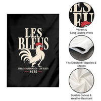 Les Bleus France Soccer Retro Rooster Graphic Garden Flag Proud Passionate French Pride Vintage Football Fans Gear