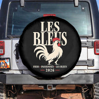 Les Bleus France Soccer Retro Rooster Graphic Spare Tire Cover Proud Passionate French Pride Vintage Football Fans Gear