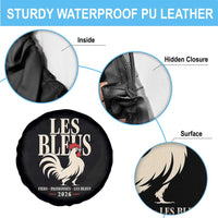 Les Bleus France Soccer Retro Rooster Graphic Spare Tire Cover Proud Passionate French Pride Vintage Football Fans Gear