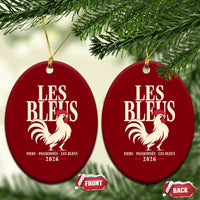 Les Bleus France Soccer Retro Rooster Graphic Ceramic Ornament Proud Passionate French Pride Vintage Football Fans Gear