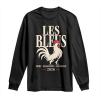 Les Bleus France Soccer Retro Rooster Graphic Long Sleeve Shirt Proud Passionate French Pride Vintage Football Fans Gear