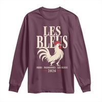 Les Bleus France Soccer Retro Rooster Graphic Long Sleeve Shirt Proud Passionate French Pride Vintage Football Fans Gear