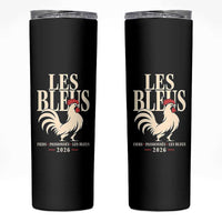 Les Bleus France Soccer Retro Rooster Graphic Skinny Tumbler Proud Passionate French Pride Vintage Football Fans Gear
