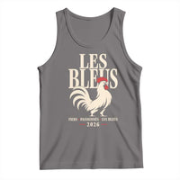 Les Bleus France Soccer Retro Rooster Graphic Tank Top Proud Passionate French Pride Vintage Football Fans Gear