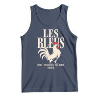 Les Bleus France Soccer Retro Rooster Graphic Tank Top Proud Passionate French Pride Vintage Football Fans Gear