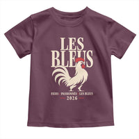 Les Bleus France Soccer Retro Rooster Graphic Toddler T Shirt Proud Passionate French Pride Vintage Football Fans Gear