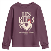 Les Bleus France Soccer Retro Rooster Graphic Youth Sweatshirt Proud Passionate French Pride Vintage Football Fans Gear
