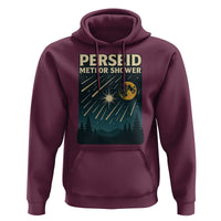 Vintage Perseid Meteor Shower Observer Hoodie Retro Celestial Stargazing Graphic