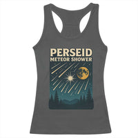 Vintage Perseid Meteor Shower Observer Racerback Tank Top Retro Celestial Stargazing Graphic
