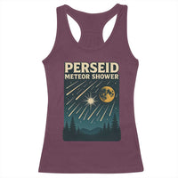 Vintage Perseid Meteor Shower Observer Racerback Tank Top Retro Celestial Stargazing Graphic