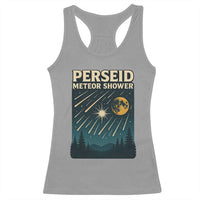 Vintage Perseid Meteor Shower Observer Racerback Tank Top Retro Celestial Stargazing Graphic
