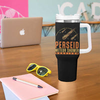 Vintage Perseid Meteor Shower Survivor Tumbler With Handle Retro Astronomy Stargazing Graphic