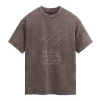 Perseid Meteor Shower Comet Swift Tuttle Washed Cotton T-Shirt Celestial Astronomy Graphic