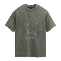 Perseid Meteor Shower Comet Swift Tuttle Washed Cotton T-Shirt Celestial Astronomy Graphic