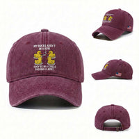 Funny 420 Weed Rubber Duck Graphic Washed Cotton Baseball Cap My Ducks Arent In A Row They Are In A Circle Passing A Joint