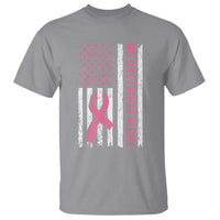 Nobody Fights Alone Pink Ribbon Flag T Shirt Breast Cancer Awareness Support - Wonder Print Shop