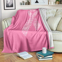 Inspirational Breast Cancer Awareness Throw Blanket Pink Ribbon Support - Wonder Print Shop